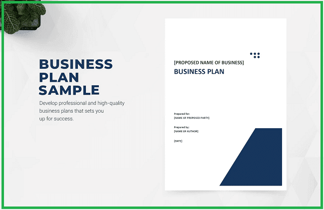Personal Business Plan Sample
