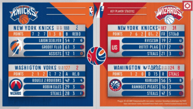 washington wizards vs knicks match player stats